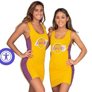 Laker Girl Cheerleader tank mini dress 💛🏀💜